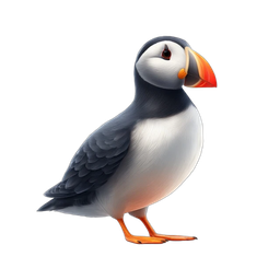 Charming Puffin Bird Icon for Nature Themes