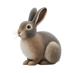 Cute Rabbit Icon for Nature Illustrations