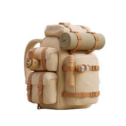 Realistic Hiking Backpack Icon - Outdoor Adventure Gear