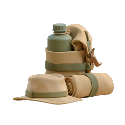 Hiking Gear Bundle Icon - Backpack & Outdoor Essentials