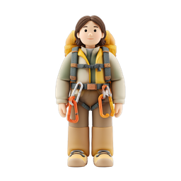 Stylized Hiking Gear Icon for Adventure Lovers