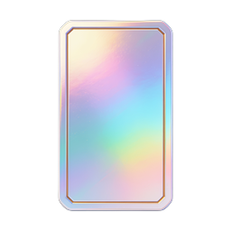 Holographic Blank Card 3D Icon Template