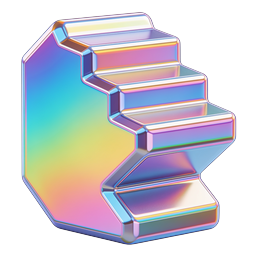 Holographic Database Icon - 3D Iridescent Data Storage