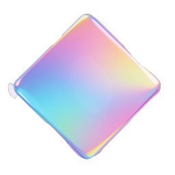 Holographic Diamond Icon | Iridescent 3D Gem Design