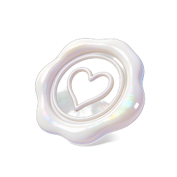 Holografisches Herz-Icon - Irisierendes 3D-Design