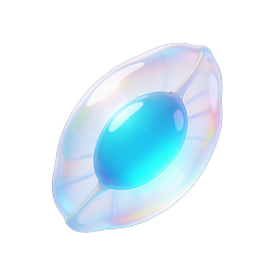 Holographic Ring Orb 3D Icon – Iridescent Glass Design