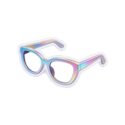 Holographic Sunglasses Icon | Iridescent Eyewear Design