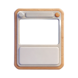 Holographic Trading Card 3D Icon - Clay Style