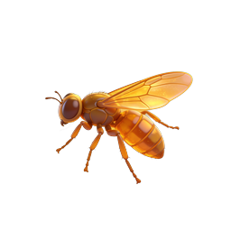 Icona ape | Design natura 3D ambra dorata