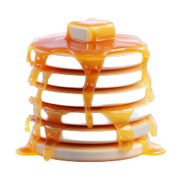 Honey Pancake Stack with Butter Icon - Breakfast Food