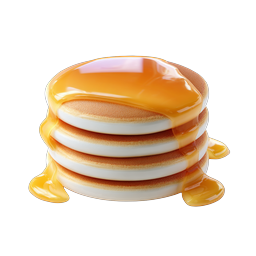 Honey Pancakes Stack Icon - Golden Breakfast Food Illustration