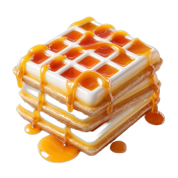 Delicious Honey Waffle Stack Icon for Breakfast & Bakery