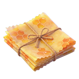 Honeycomb Fabric Stack Icon | Natural Bee Pattern