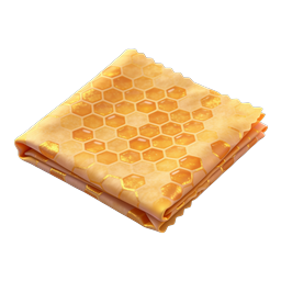 Honeycomb Pattern Folded Fabric Icon - Golden Textile