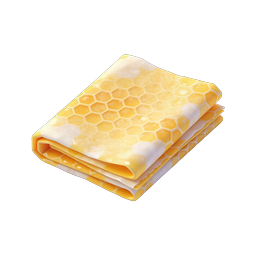 Honeycomb Folded Towel Icon - Realistic 3D Fabric Design
