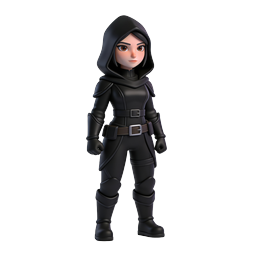 Hooded Assassin Character Icon | 3D Fantasy Avatar