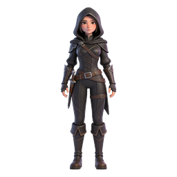 Hooded Female Warrior Fantasy Character Icon