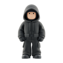 Hooded Figure Icon - Minimalist Character Design