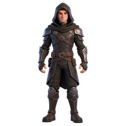 3D-Game-Icon: Fantasy-Charakter Kapuzen-Schurke