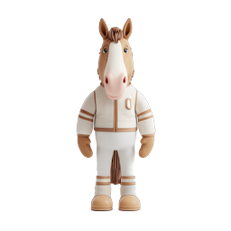 Friendly 3D Horse Athlete Character Icon | Sports Mascot