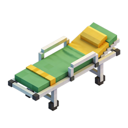 Stylish Hospital Bed Icon for Healthcare Applications
