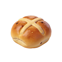 Hot Cross Bun Icon - Traditional Easter Pastry Illustration