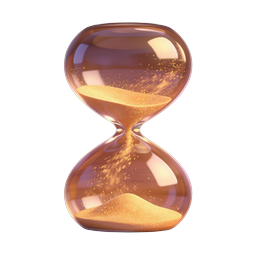 Hourglass Time Icon - 3D Realistic Sand Timer