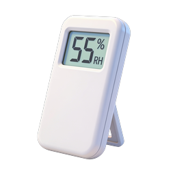 Digital Humidity Meter Icon - 3D Hygrometer Design