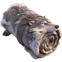 Husky Dog with Leather Harness 3D Icon