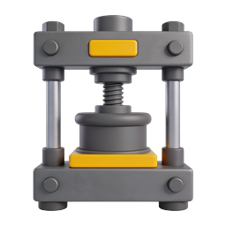 3D Hydraulic Press Industrial Machine Icon