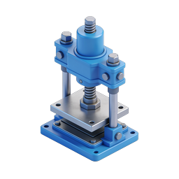 Hydraulic Press Machine 3D Isometric Icon