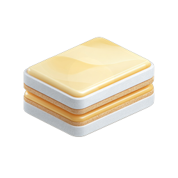 Ice Cream Sandwich Dessert Icon - 3D Realistic