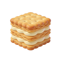 Ice Cream Sandwich Stack - 3D Dessert Icon