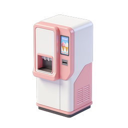 Pink Ice Cream Vending Machine Icon - 3D Rendered
