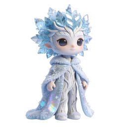 Icône 3D Personnage Élément de Glace - Esprit d'Hiver Fantastique