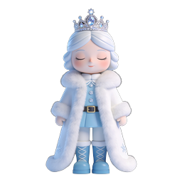 Charming Ice Queen Princess 3D Character Icon
