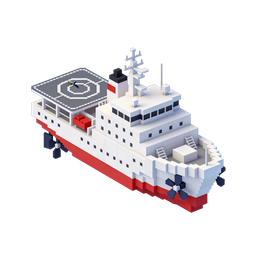 Frachtschiff-Icon für maritime und Transportanwendungen