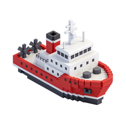 Stylized Cargo Ship Icon for Transport Services