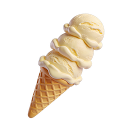 Delightful Ice Cream Cone Icon for Summer Treats
