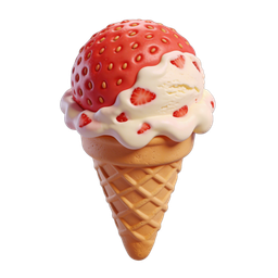 Delicious Strawberry Ice Cream Icon for All Occasions