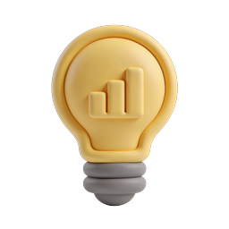 Idea Analytics Light Bulb Icon - Data Insights Symbol