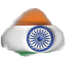 India Flag Icon - 3D Glossy Circular Badge