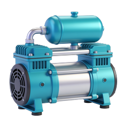 Industrial Air Compressor 3D Icon - Dual Cylinder Machine
