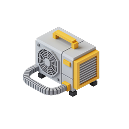 Industrial Air Conditioner 3D Isometric Icon