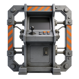 Industrial Arcade Console Icon | 3D Metallic Game Machine