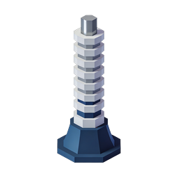 Industrie-Bolzen-Icon | 3D-Metallbefestigung Grafik