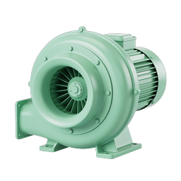 Industrial Centrifugal Pump 3D Icon - Mint Green