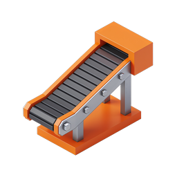 Industrial Conveyor Belt 3D Isometric Icon
