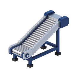 Industrial Conveyor Belt 3D Icon for Manufacturing