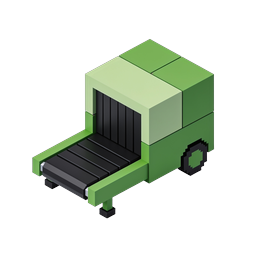 Industrial Conveyor Machine 3D Isometric Icon